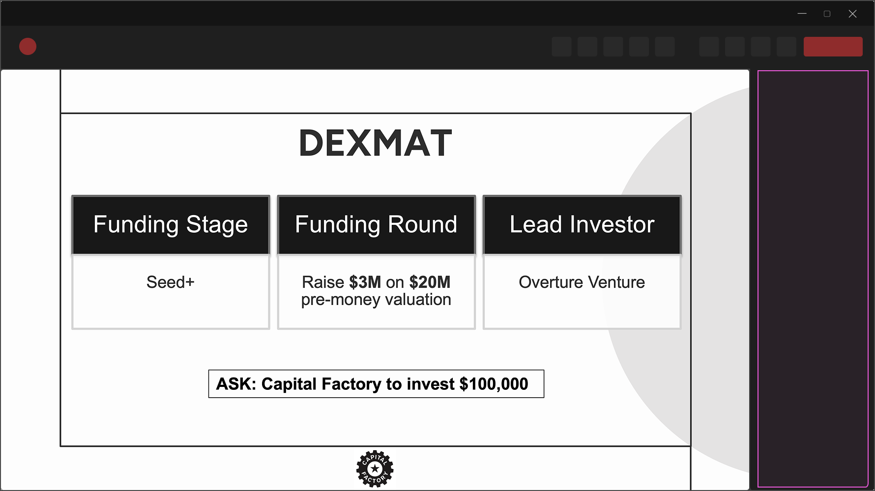 Capital Factory Ventures project