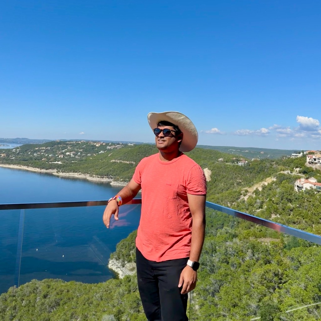Thushal at a scenic overlook